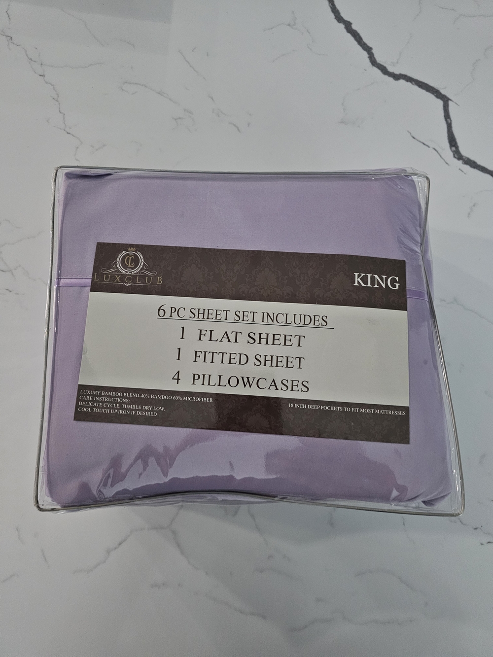 King 6-Piece Sheet Set - Lavender